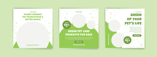 Eco-friendly pet product banner template