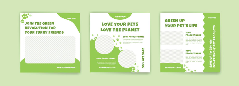 Eco-friendly pet product banner template