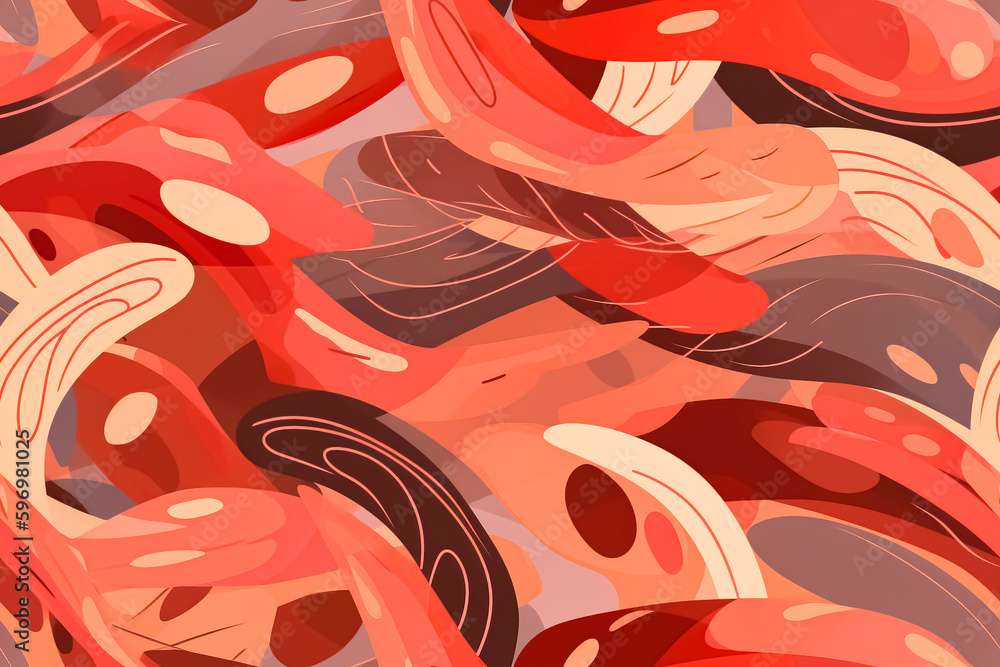 Poster tile. seamless background pattern. imitation of a textile print. generative ai