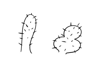 
It is a cactus drawn simply with a black pen.
