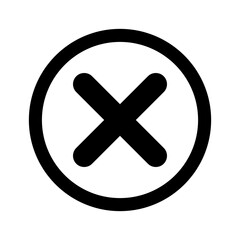 Fototapeta premium Wrong Mark icon isolate on transparent background.