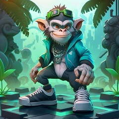 Mascot Character Monkey