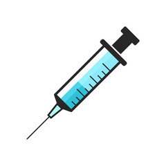 Syringe icon isolate on transparent background.