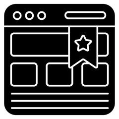 A creative design icon of bookmark website 