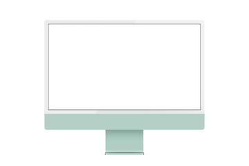 Front views of  new model Apple iMac. realistic monitor. Clipping path