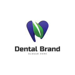 Dental dentist logo design illustration