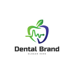 Dental dentist logo design vector