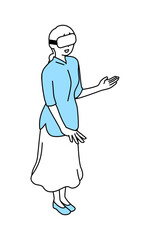 DXのイメージ、VRのゴーグルをつけた笑顔の女性