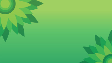 gradient green flower background illustration