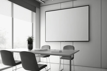 conference room with chairs and projector screen