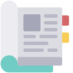 Obraz premium textbook studying flat icon