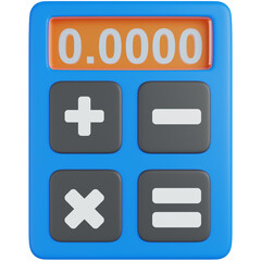 Obraz premium Calculator 3D Icon