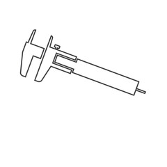 caliper line  icon vector design template