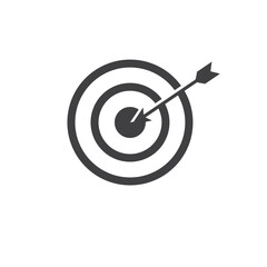 on target icon vector element design template