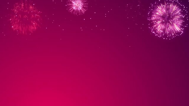 Happy diwali firework celebration banner animation