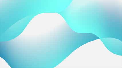 Light blue smooth glossy waves abstract background