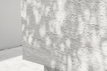 Abstract white cement wall texture with silhouette shadow.natural pattern abstract stationary wall art overlay effect.design presentation shadow shape  for background.