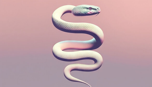 Snake animal abstract wallpaper. Contrast background serpent in Pastel colors generative ai