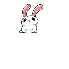 Cute doodle art rabbit 