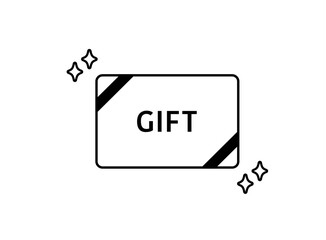 ギフトカードのシンプルアイコン