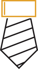 necktie line icon