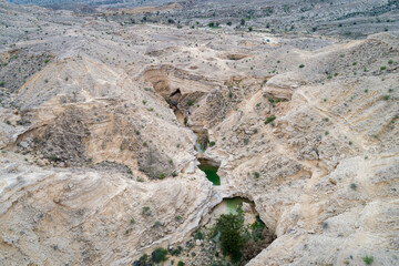 Aerial View of Giri Konar Canyon, Hormozgan, Iran - obrazy, fototapety, plakaty