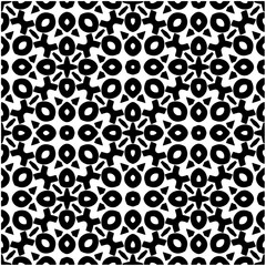 Monochrome pattern. Abstract texture for fabric print, card, table cloth, furniture, banner, cover, invitation, decoration, wrapping.seamless repeating pattern.Black and white color.