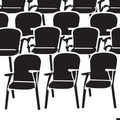 movie theater seats. White background, vector illustration