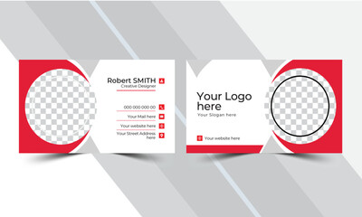 creative modern name card and business card and Set of modern business card print templates. Personal visiting card with company logo. Vector illustration. 