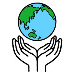 地球を包む二重の手