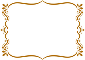 インド風の飾りフレーム。ベクターデータ。