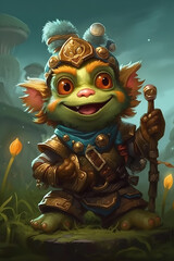 happy frog man adventurer Generative AI