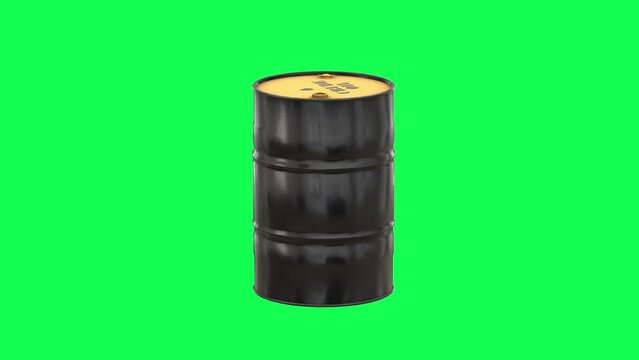 Crude oil barrel rotating in loop on greenscreen chroma background - 3D Animation Render

Crude oil supply and demand, Rising oil prices, Commodity market trading concept video