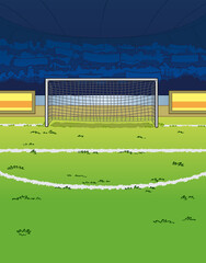cartoon football soccer stadium stock background