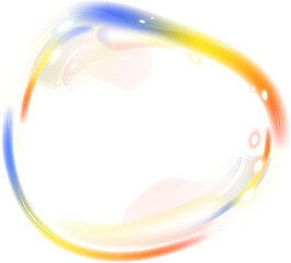 irregularly shaped soap bubble