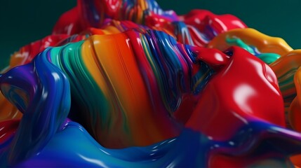 hyperrealistic soft focus melting bright blue and white 3d paint for an experimental art exhibition in the style of Cinema 4D rendering