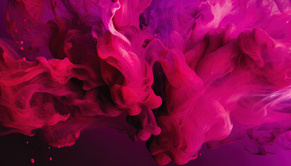 Color abstract splash background. Trendy Pantone viva magenta color - obrazy, fototapety, plakaty
