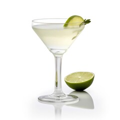 Gimlet cocktail Isolated on White. Generative AI