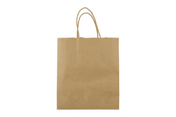 Recycled paper bags isolated on white background.