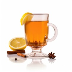 Hot Toddy cocktail Isolated on White. Generative AI