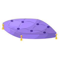 Soft bedding, a sunbed for pets, cats and dogs. Vector illustration on a white background