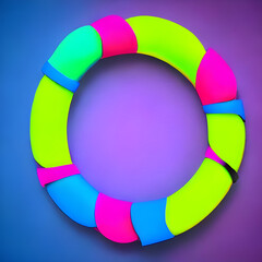  A 3D Rendered Abstract Wallpaper with Neon Ribbon and Wavy Gradient