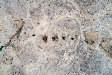 Aerial View of Giri Konar Canyon, Hormozgan, Iran - obrazy, fototapety, plakaty