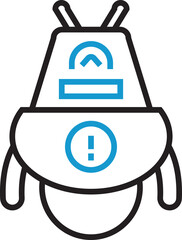 Obraz premium robot character icon illustration