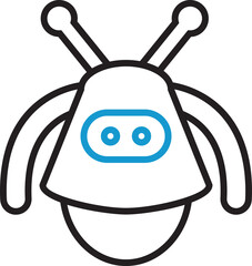 robot character icon illustration