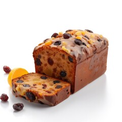 Tea Cake Isolated on White. Generative AI