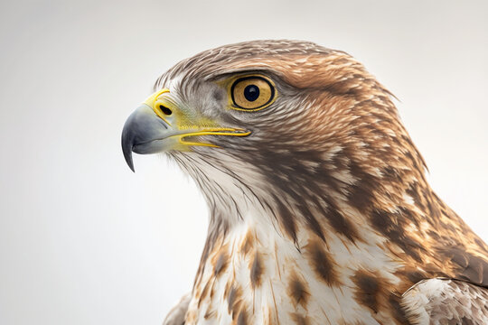 Portrait of a Red-tailed Hawk (Buteo jamaicensis). created with generative AI