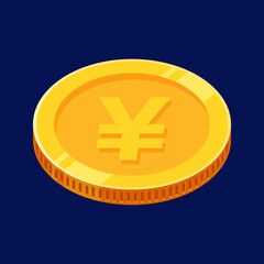 Yen Coin Gold Japan Money Vector