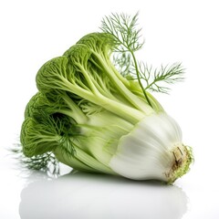 Fennel Isolated on White. Generative AI