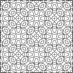  Seamless pattern. Modern stylish texture. Composition from regularly repeating geometrical element. Black and white pattern for web page, textures, card, poster, fabric, textile.